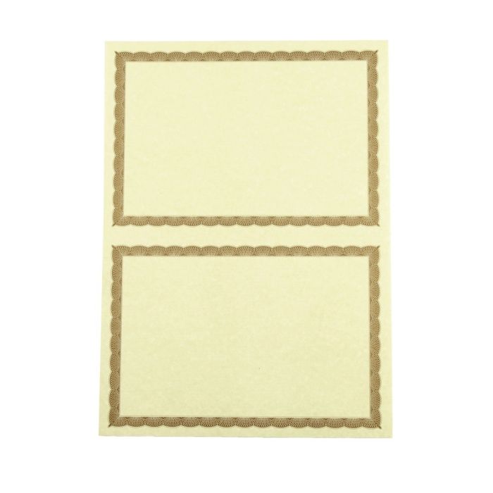 Certificate Border Sheet A5 2Up 90gsm - Bronze - Pack of 100