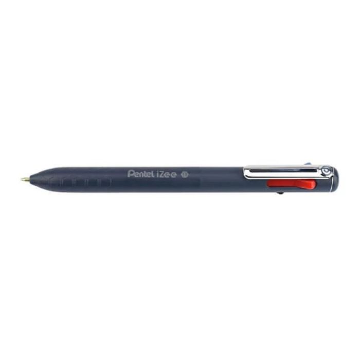 Pentel 4 Colour Retractable Ballpoint Pen-Blue Barrel- Pk 12