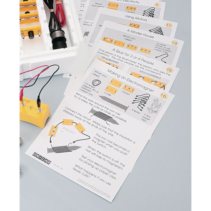 Unilab BEK Set of Work Cards For Elementary Electricity Kit