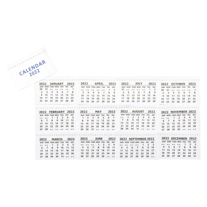 2023 Calendar Tabs Pack of 50