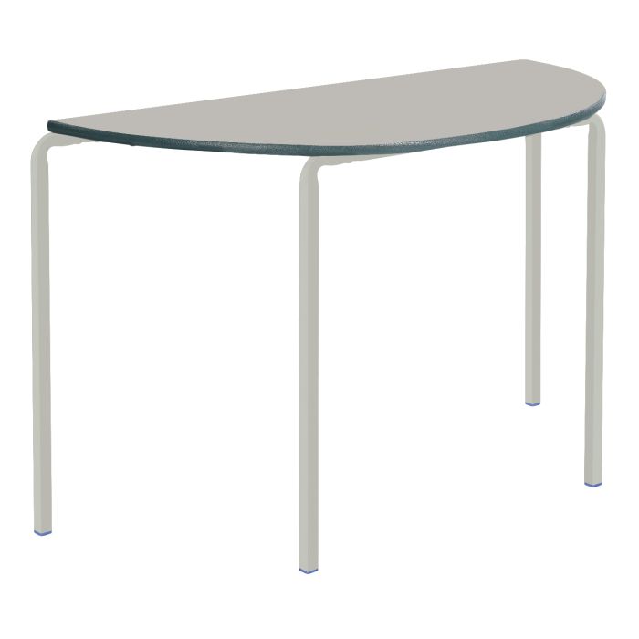 Semi-Circular PU Edge Crushed Bent Table 3-4 Years- Grey