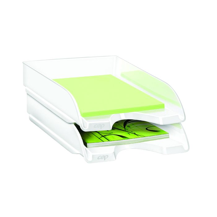 Bright Vibrant Colour Letter Tray - White