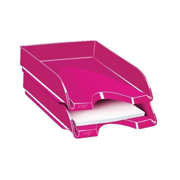 Bright Vibrant Colour Letter Tray - Pink
