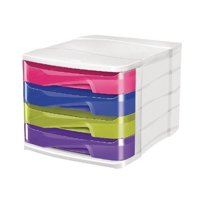 Brightly Coloured 4 Drawer Module