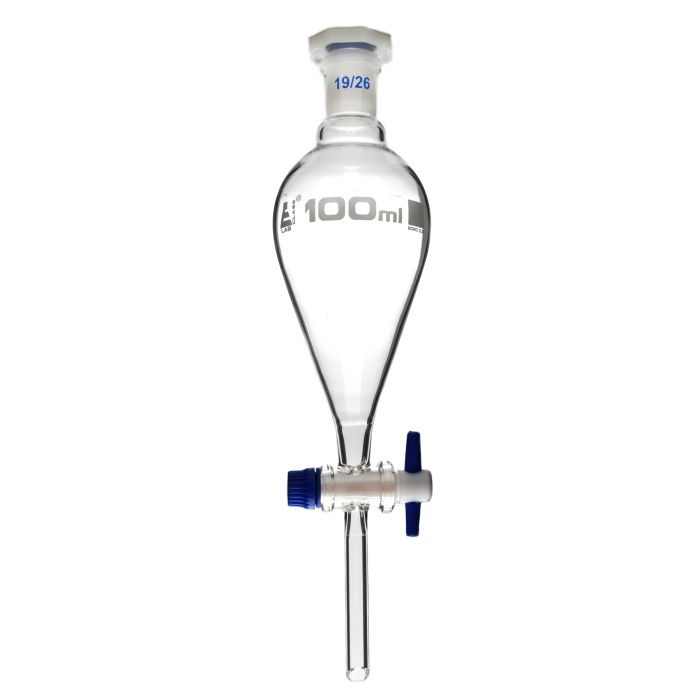 Glass Separating Funnel- Conical Shaped with Stopper - 100ml