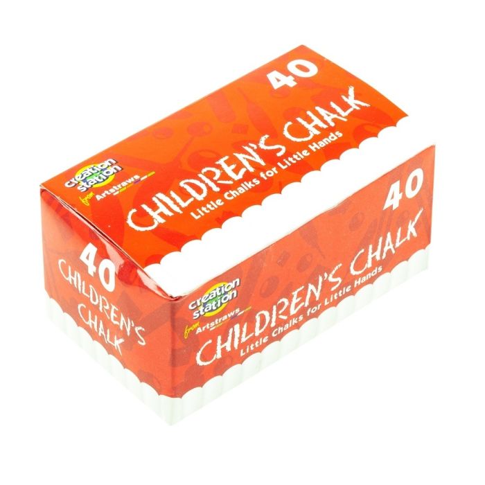 Chunki Chalks (57mm x 14mm) - White - Pack of 40