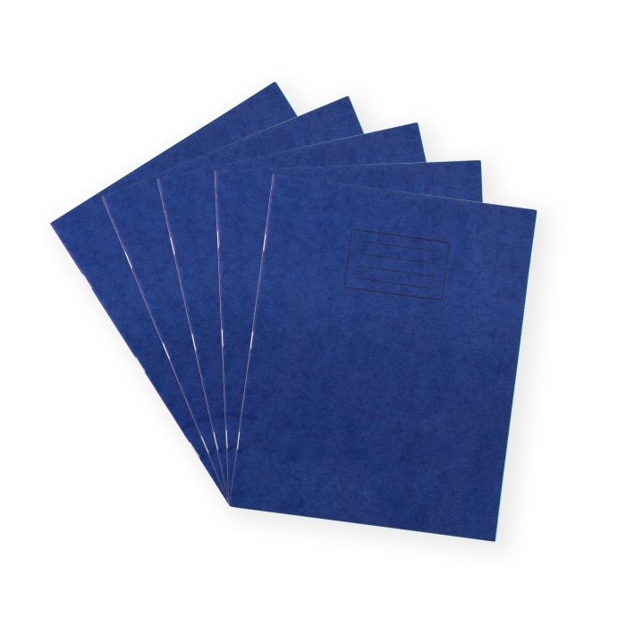 203 x 254mm Project Book 32- Plain/Ruled- Blue - Pack of 100