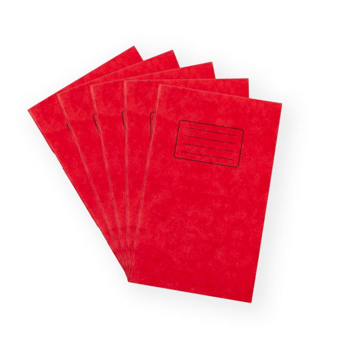 165 x 100mm Notebook 48 Page- 8mm Ruled- Red - Pack of 100