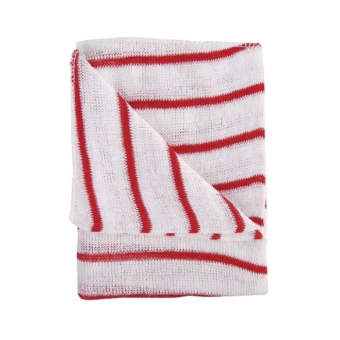 Hygiene Dishcloths - Red/White - Pack of 10