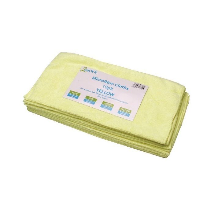 Microfibre Cloths - Yellow - Pack of 10