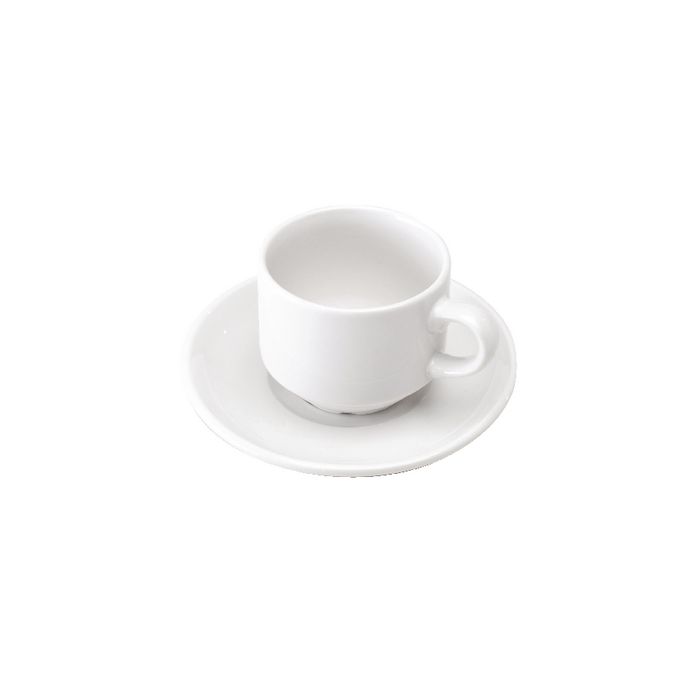 White Cup and Saucer - Pack of 6