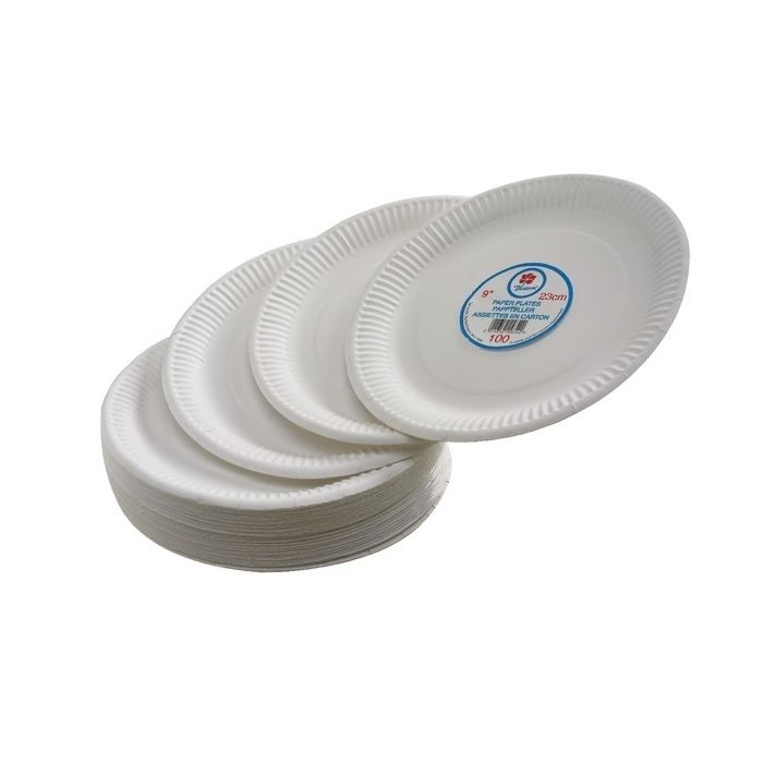 Paper Plates - 180mm (7in) - Pack of 100