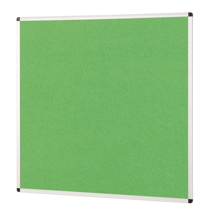 ColourPlus Vibrant Noticeboard Aluminium Frame 1200 x 1200mm - Bright Green