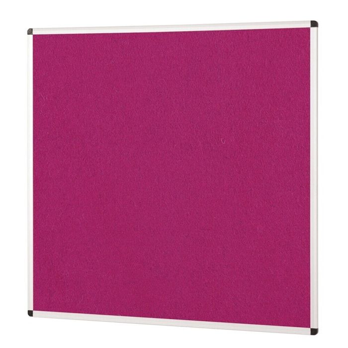 ColourPlus Vibrant Noticeboard Aluminium Frame 1200 x 1200mm - Magenta