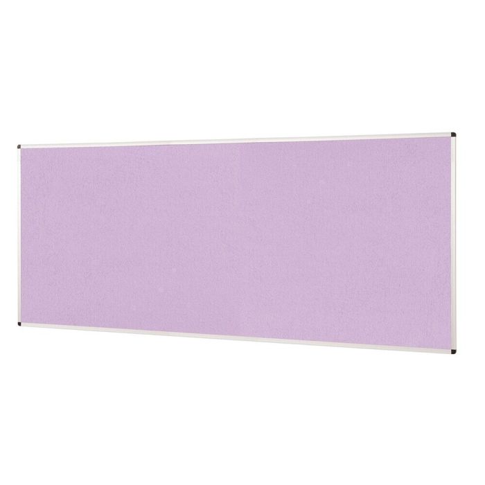 ColourPlus Vibrant Noticeboard Aluminium Frame 1200 x 2400mm - Lilac