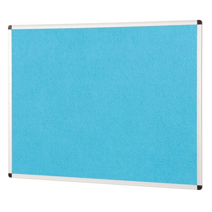 ColourPlus Vibrant Noticeboard Aluminium Frame 600 x 900mm - Cyan