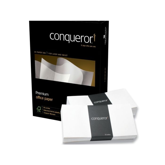 Conqueror Wove A4 100gsm Brilliant White - Pack of 500