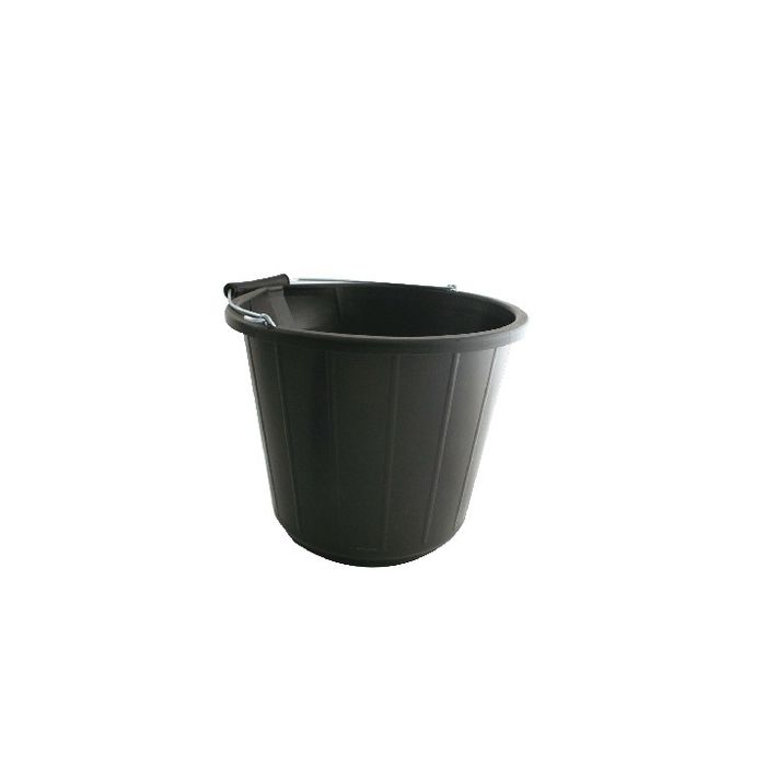 Hardwearing Durable Black Bucket 14L