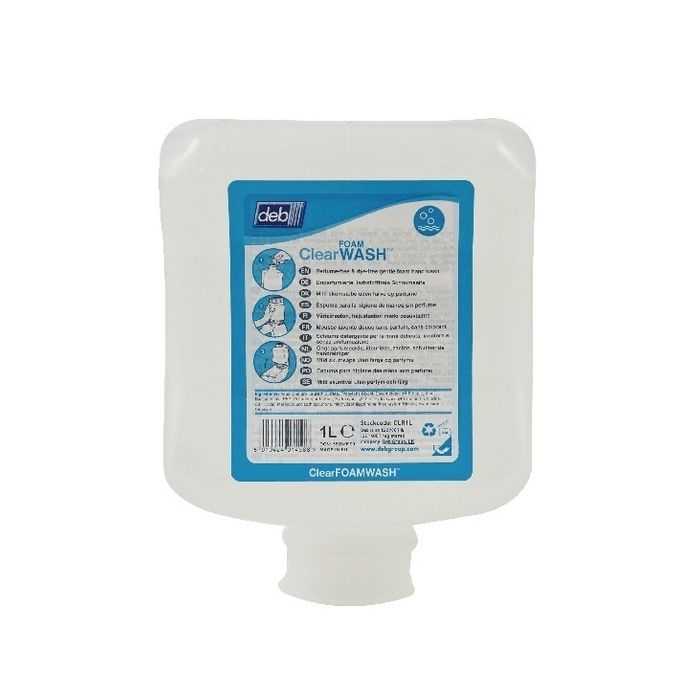 Deb Clear Foam Wash 1L Cartridge - Pack of 6