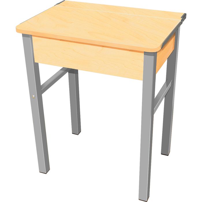 RetroMod Student Desk Silver Leg 8-11 Years Beech