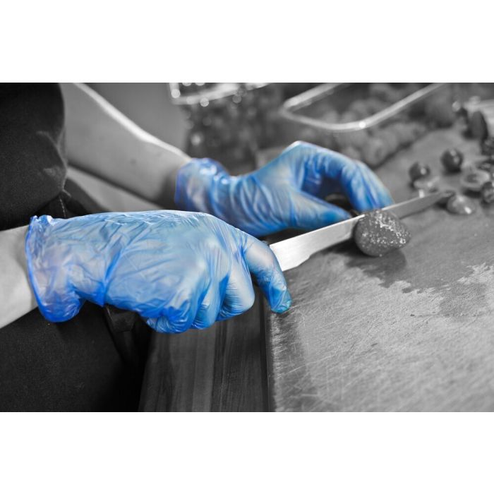 Blue Vinyl Disposable Glove Powder Free - Medium - Pack of 100