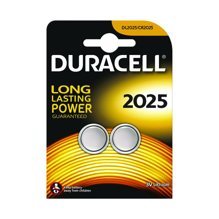 Duracell Button Battery Lithium 3V DL2025 - Pack of 2