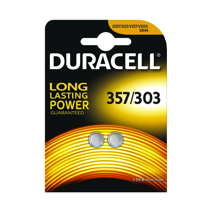 Duracell Button Battery S/Ox 1.5 D357 - Pack of 2