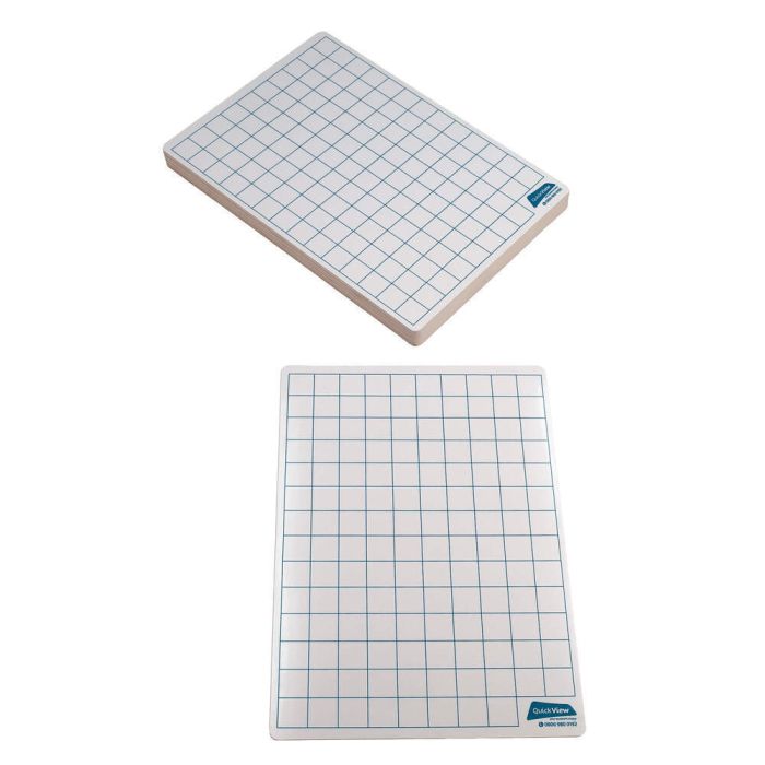 Quickview Literacy and Numeracy Drywipe Board A4 Gridded - Pack of 30