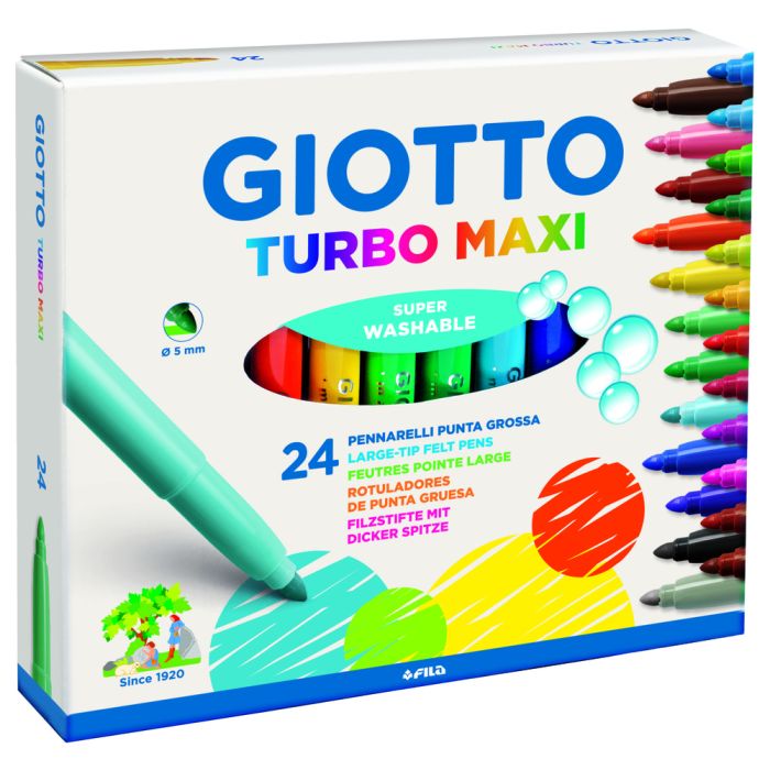 Giotto Turbo Maxi Broad Felt Tips - Pack of 24