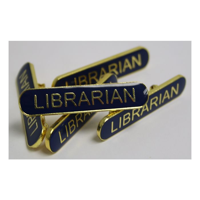 Librarian Bar Badge - Blue - Pack of 10