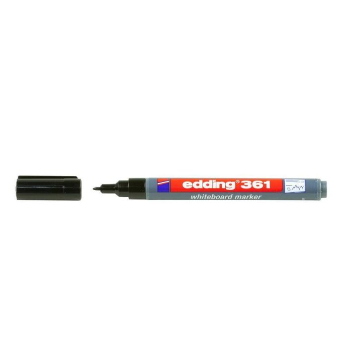 Edding 361 Drywipe Whiteboard Markers Black - Pack of 50