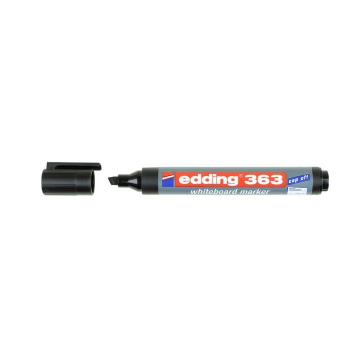 Edding 363 Drywipe Whiteboard Markers Chisel Tip Classpack Black - Pack of 50