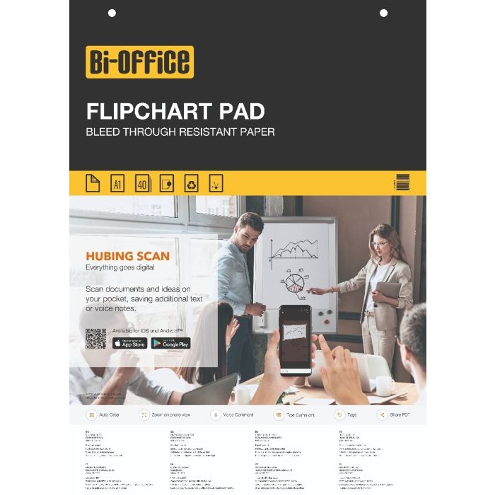 Economy Flipchart Pad A1 Plain 40 Sheet - Pack of 5