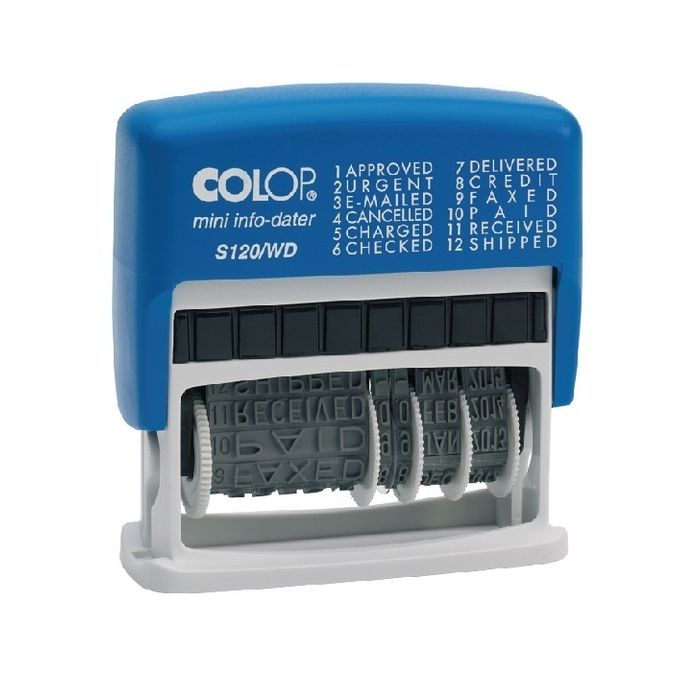 S120 Colop Self Inking Dial-A-Phrase Dater Stamp