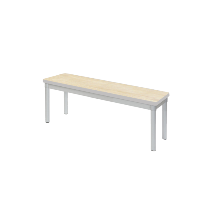 Galt Dining Bench Silver Frame - Maple - L 1000 x W 330 mm