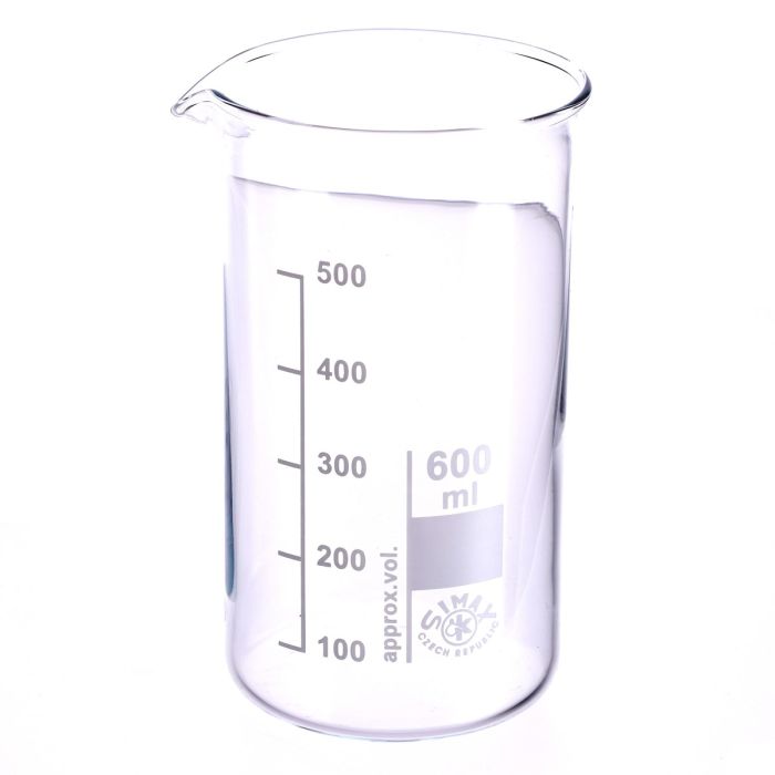 Simax Tall Form Beakers with Spout - 600ml - Pack of 10