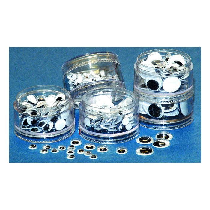 Wiggle Eyes Assorted Black & White Round - Pack of 100