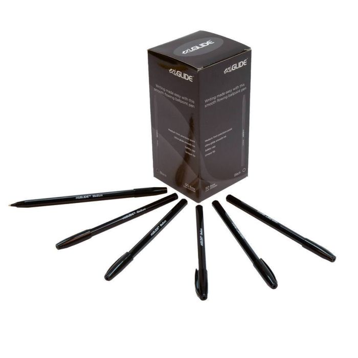 EziGlide Ballpoint Pens - Black - Pack of 50