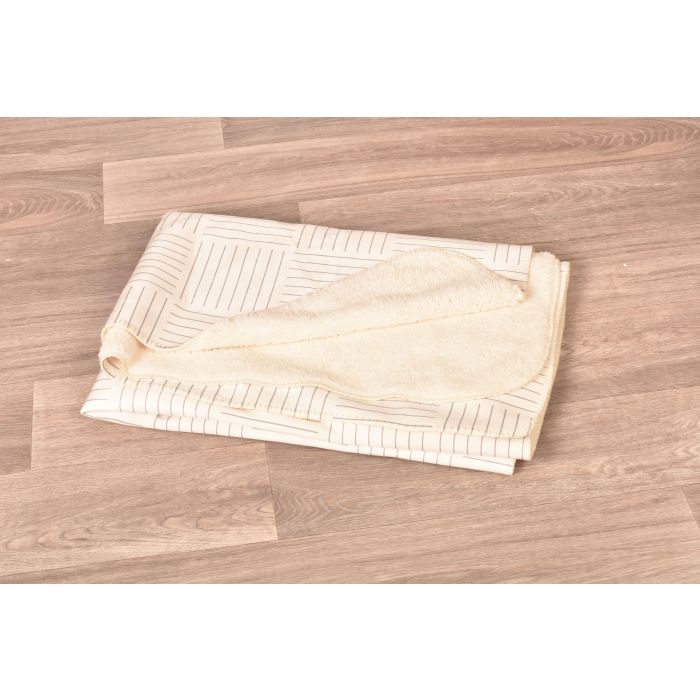 Geometric Print Washable Sherpa Fleece Throw