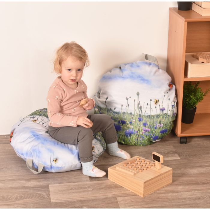 Set of 2 Round Cushions with Handle 50cm