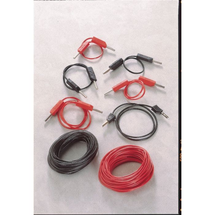 4mm Stackable Plug Leads - 500mm - Black