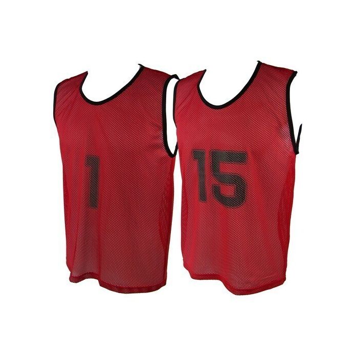Micro Mesh 1-15 Training Vest Set Large - Red