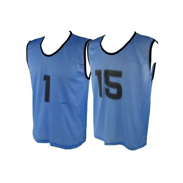 Micro Mesh 1-15 Training Vest Set Small - Sky Blue