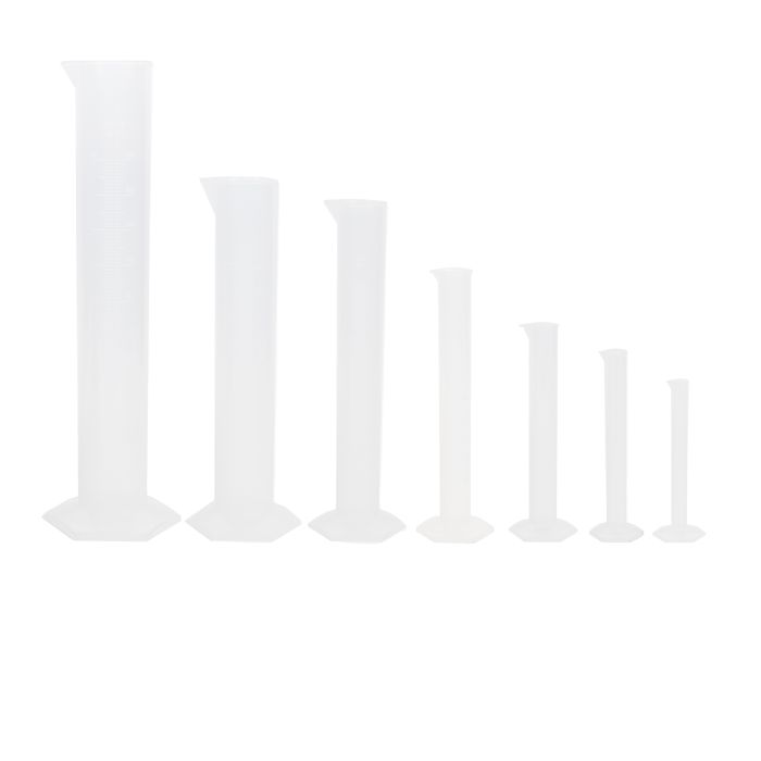 Plastic Measuring Cylinders- Mixed Volume- Pk 7