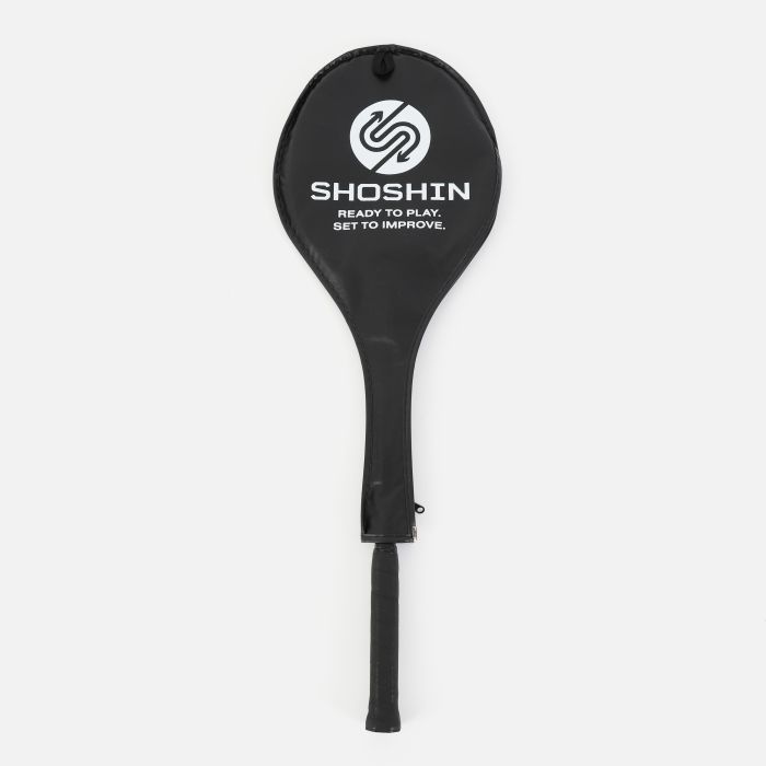 SHOSHIN Carbon Badminton Racquet - White/Blue - 26in