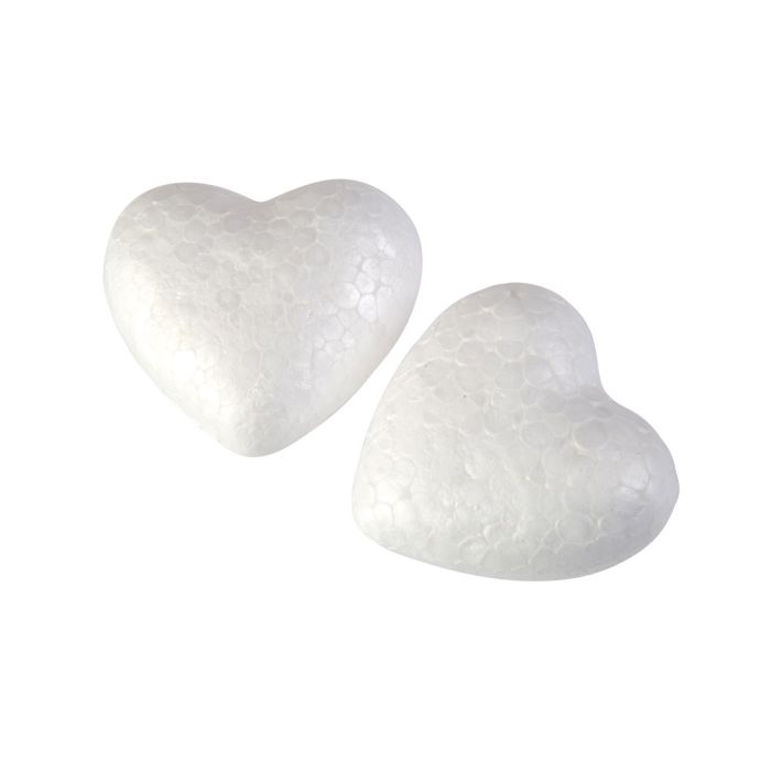 Polystyrene Hearts - 30 x 13mm - Pack of 20