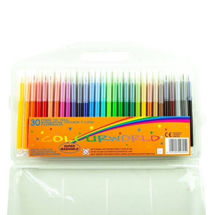 Colourworld Childrens Felt Tip Assorted - Pack of 30