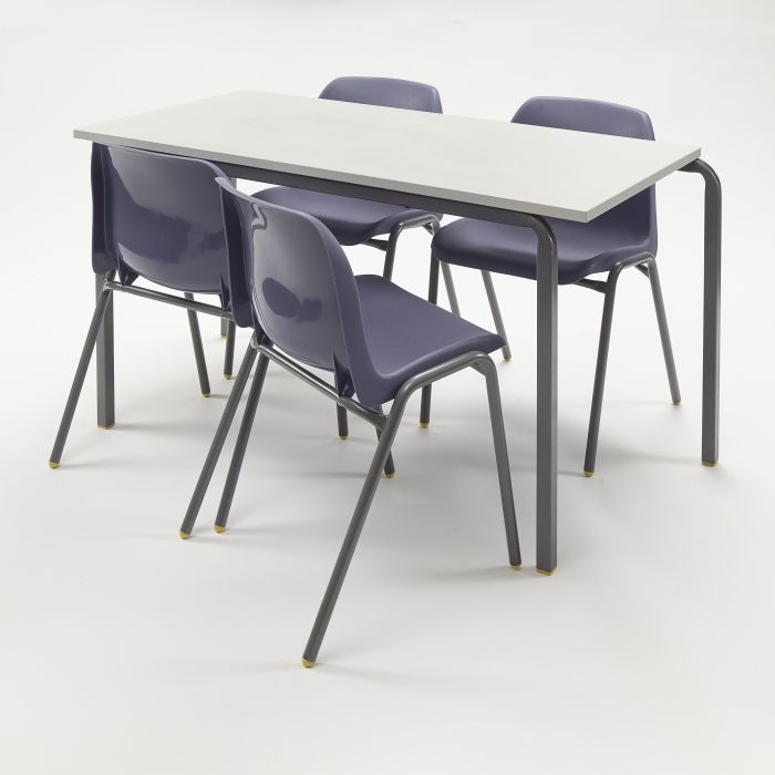 Classmates Contemporary 4 Grey Tables & 8 Chairs Pack - 1100 x 550mm - 11-14yrs - Lavender