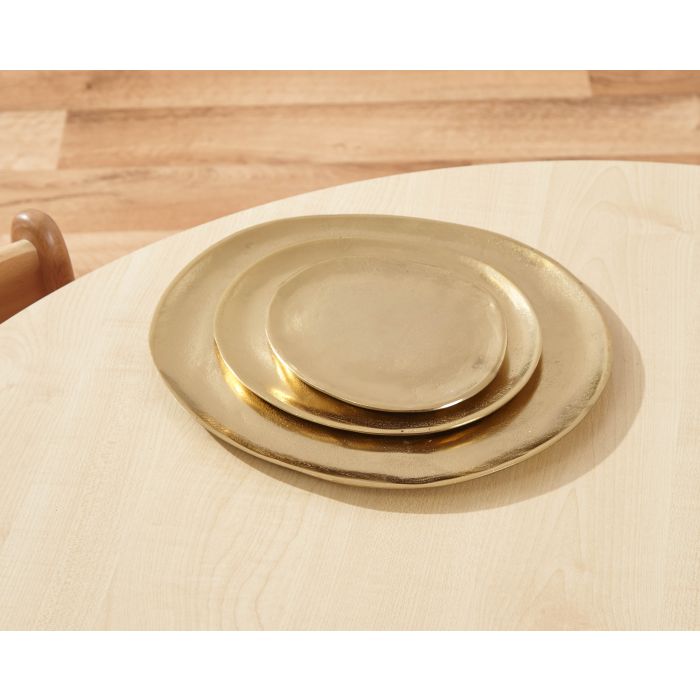 Gold Irregular Shaped Trays - Pack of 3