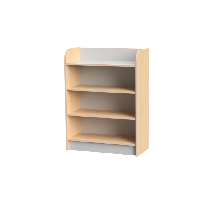 Maplescape Library Bookcase - Grey - 1000mm
